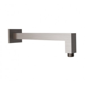 Square Brushed Nickel Horizontal Shower Arm